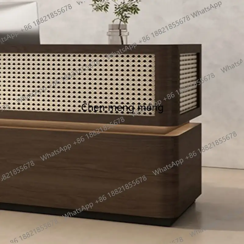 X188 Counter Pulpit Reception Desks Checkstand Furniture Coffee Shop Reception Desks Vevor Wood Furniture - 5