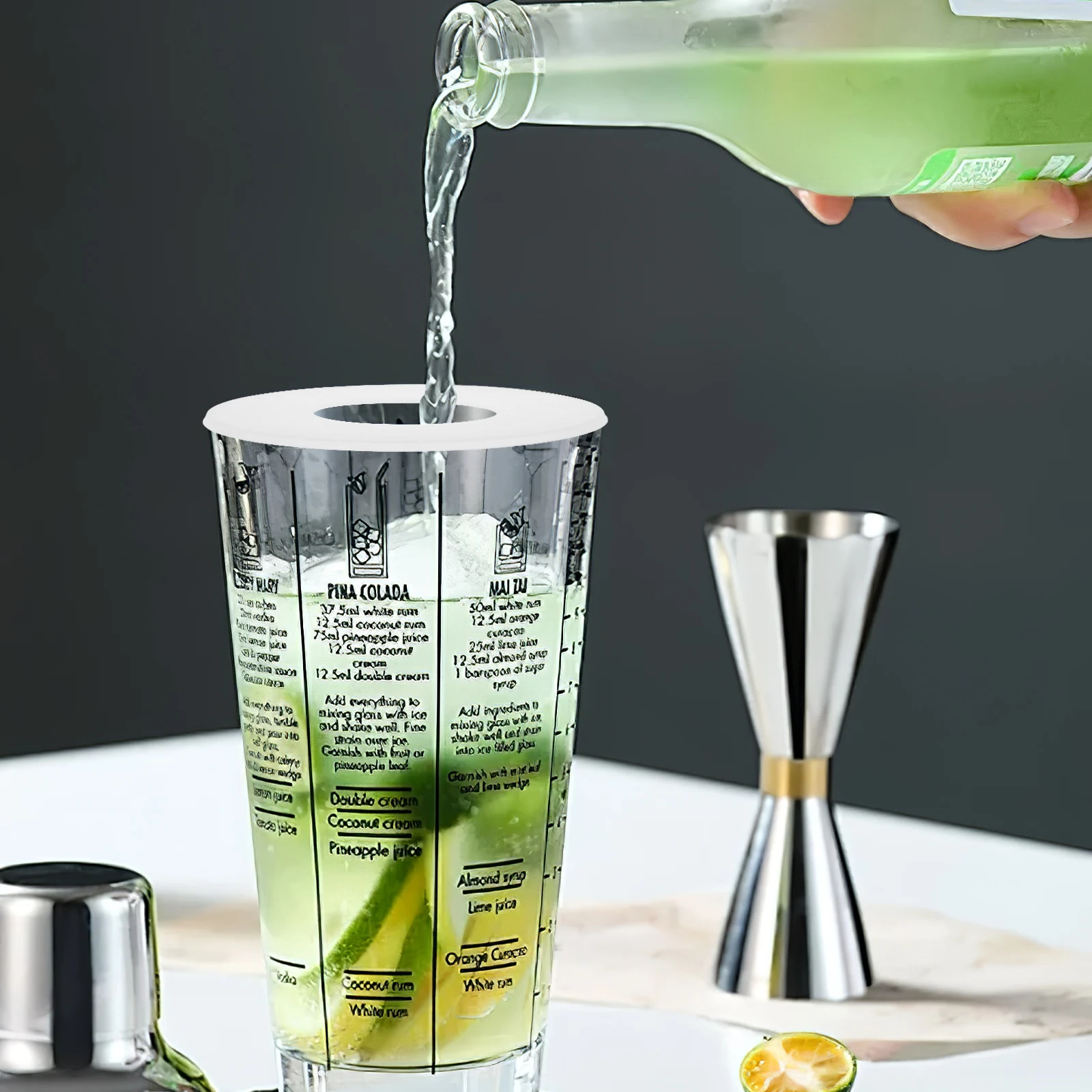 

Silicone Anti-Splash Shaker Lid Reusable Pp Material For Milk Tea Cocktail Juice Tumbler Cup Cover Bar Kitchen Tool