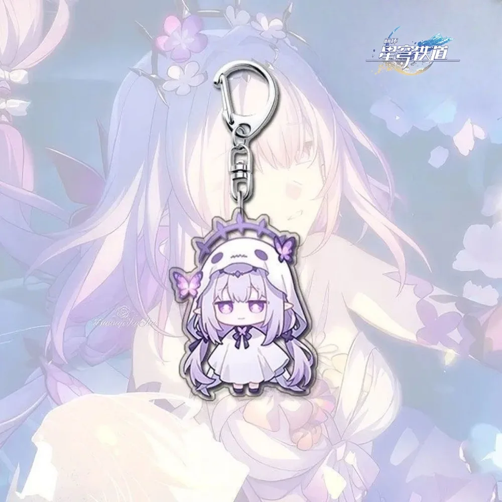 Honkai Star Rail Anime Merch Game Pendant Chibi Style Keychain Cute Backpack Bag Accessory for Fans Collectible Gift for Gamers view 3
