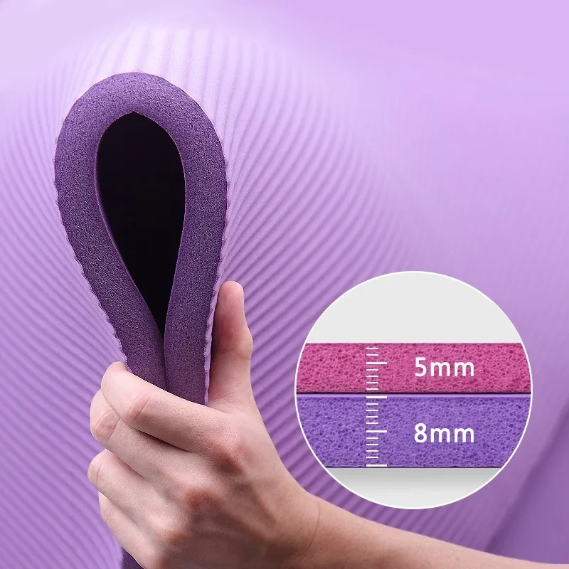 Yoga Mat - Anti-skid 5MM-8MM Thick EVA Comfort Foam Fitness Mat for Gymnastics, Yoga, Pilates