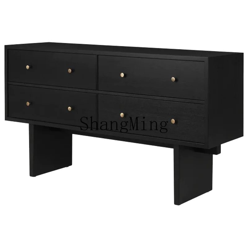

ZYY wabi-sabi wind dining side cabinet solid wood coffee cabinet storage snack storage locker