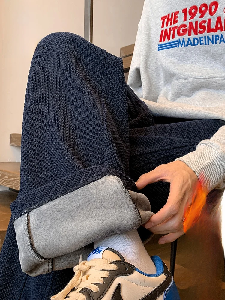 

Теплые повседневные брюки PaulFrank для мужчин, утепленные, свободного кроя, зимние, прямые, удобные, дышащие, быстросохнущие