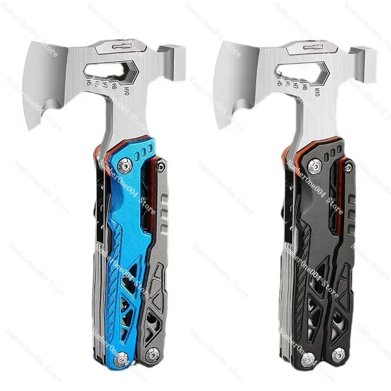 Multipurpose Outdoor Axe Hammer Pliers Axe Hammer Folding  Window Breaking Escape Hammer Outdoor Camping Portable Tool