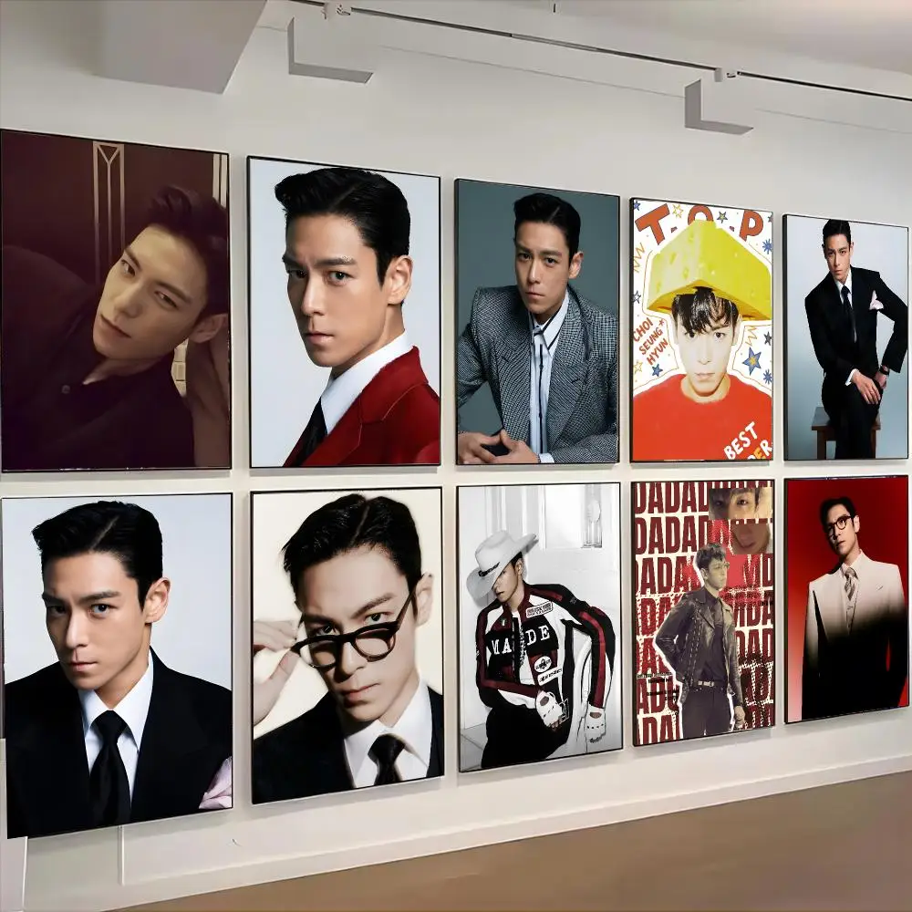 Singer T O P Choi Seunghyun Poster Living Room Bedroom Party Bar Decor Moisture-proof Art Wall Painting
