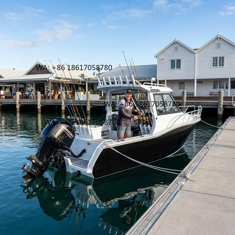 Factory Price  Aluminum Alloy Speed Fishing Boat 6 Persons Profisher Boat with Cushion for Australia Market