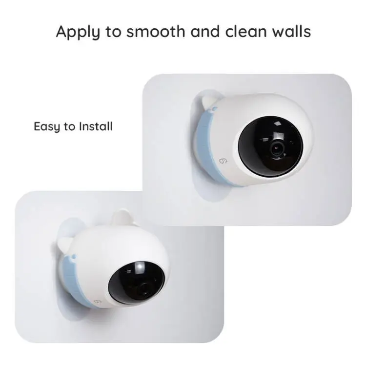 Simshine 2K Wireless Smart Infant Camera Monitor Covered Face Alarm Sleep Tracking 2 Way Audio Video Baby Cam with Wall Mount