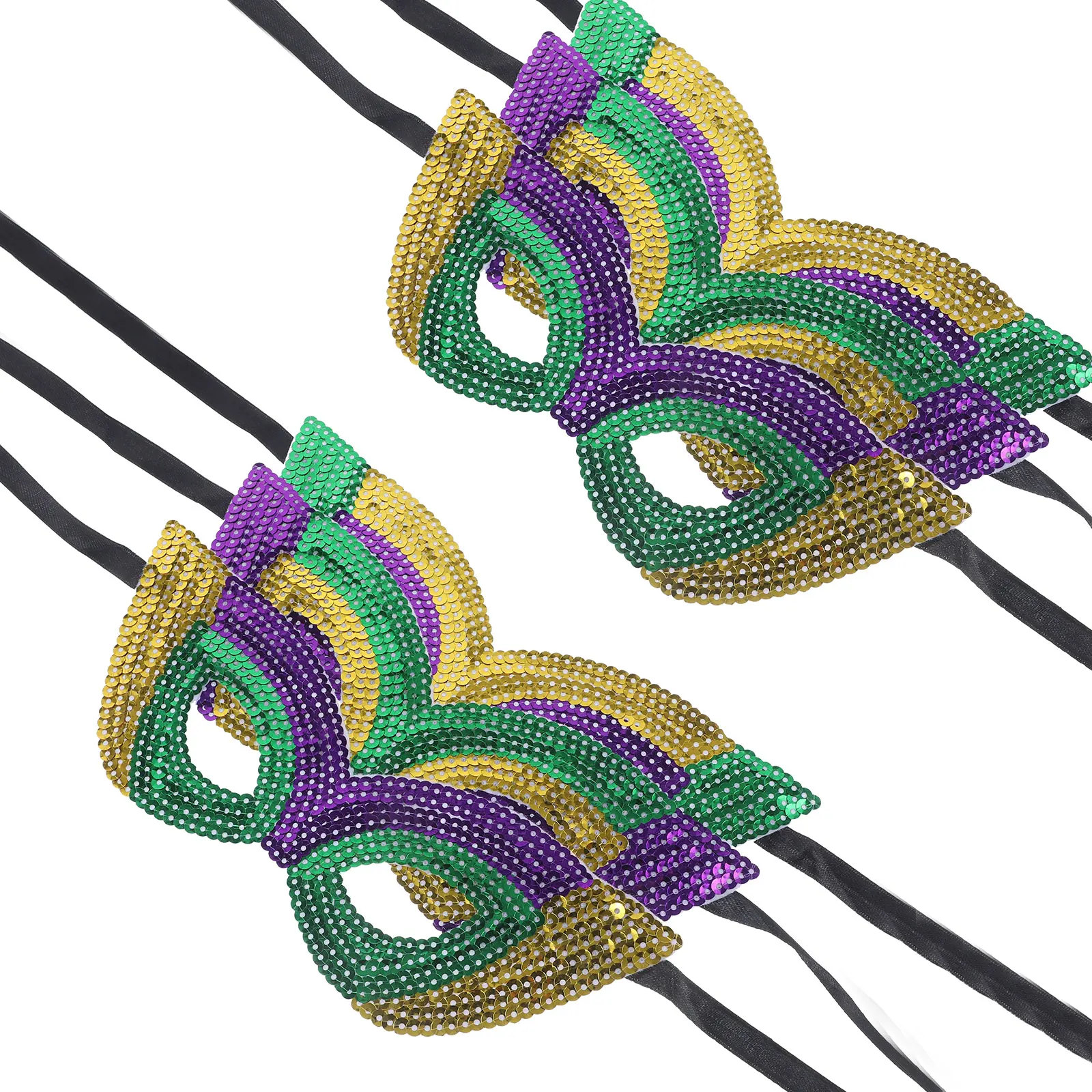 6 個スパンコールマスクカーニバル仮装装飾ボール衣装女性ハロウィン仮装小道具パーティーアクセサリー