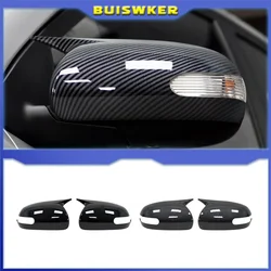 For KIA K3 Cerato Forte 2009-2012 Carbon Fiber Car Exterior Body Side Door Rearview Mirror Cover Cap Shell Housing Sticker Trim