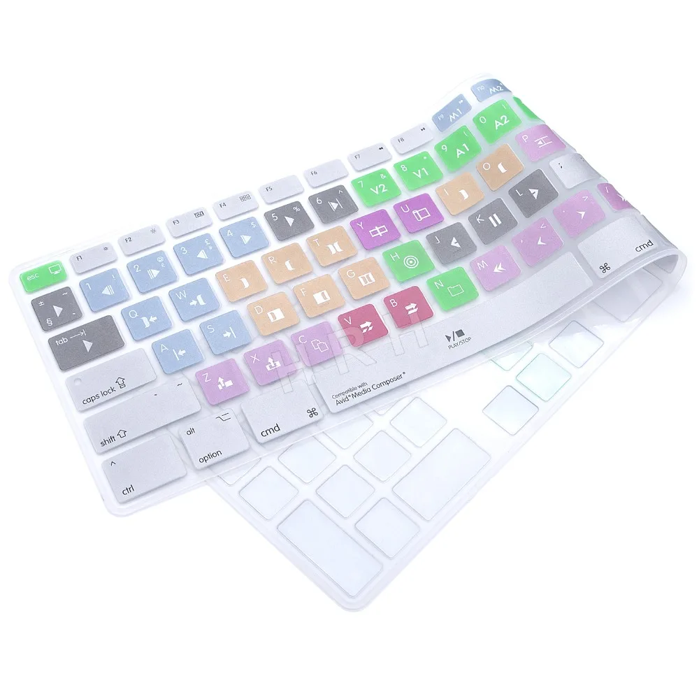 HRH Avid Media Composer Hotkey Tastatur Abdeckung Haut Für Apple Tastatur mit Numerische Tastatur Wired USB für iMac G6 Desktop PC Wired