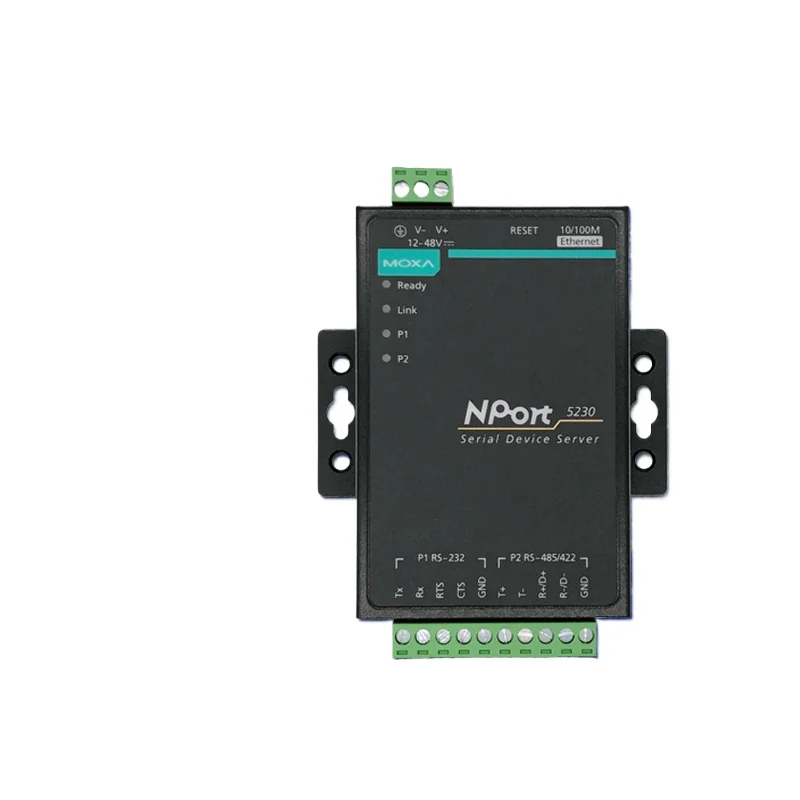 NPort5230 2-портовый RS422 485 для последовательного порта, последовательный порт к сети