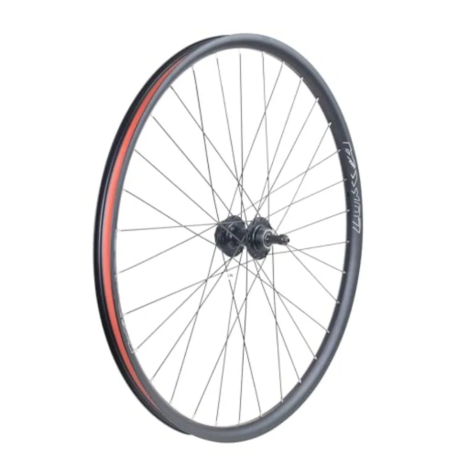 

26 Inch Bicycle Wheelset - 14Gx32H Spokes with ED Brass Nipples - 100mm Front/135mm Rear QR Hubs - 6-Bolt Disc Brake Compatible Release for 6-9 Speed Bikes
