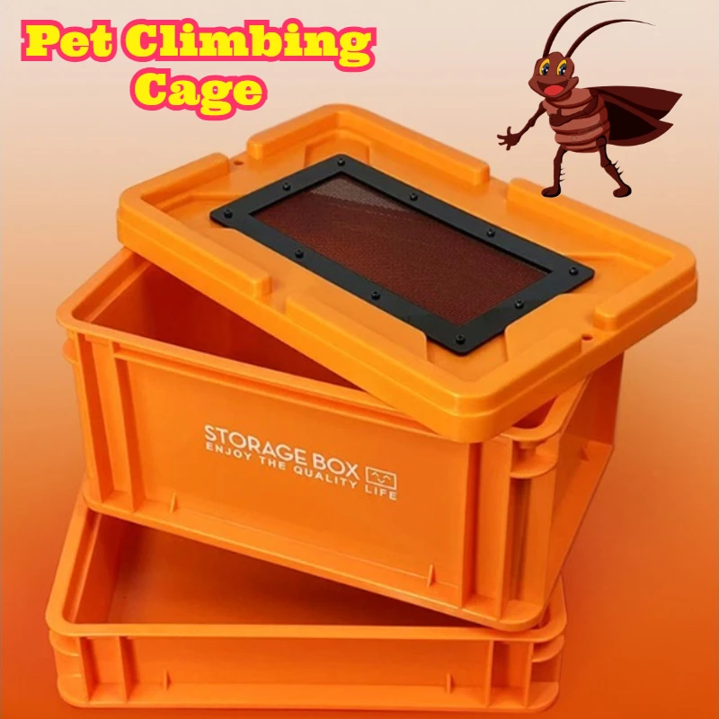 Dubia Cherry Roach Pinhead Cricket Mealworm Superworm Portable Insect Rearing Box Reptile Feed Storage Stable Crawler Breeding