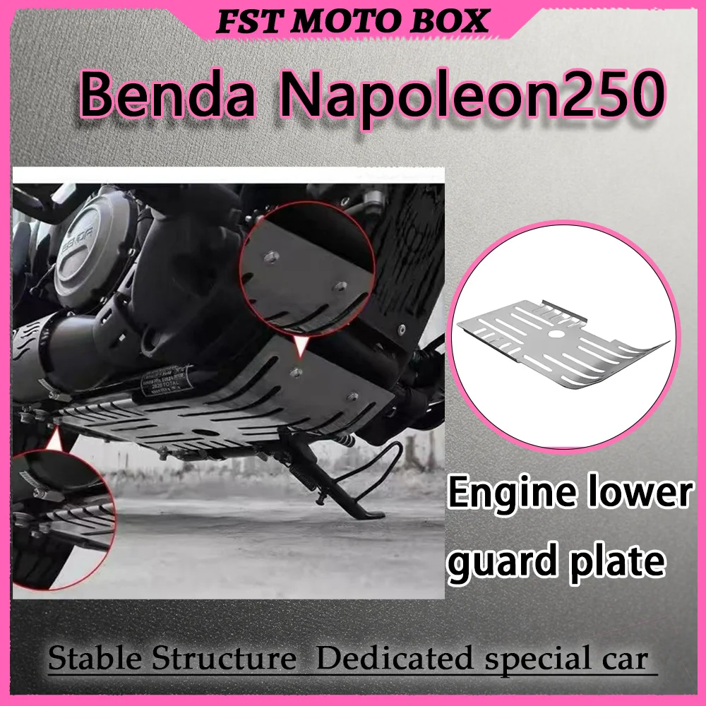 FOR Benda Napoleon 250 Lower Skid Plate for Retro Motorcycles Direct Fit with Original Chassis Screws Small Chassis Accessory