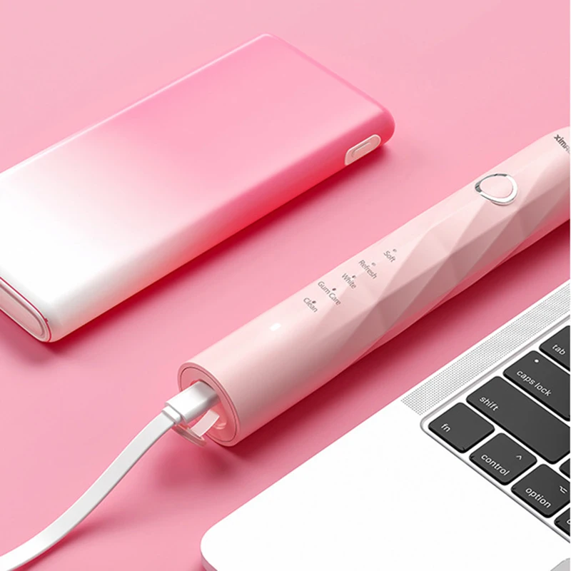 XIMALONG Bàn Chải Đánh Răng T6 Bàn Chải Đánh Răng Điện Sonic Bàn Chải Siêu Sonic Làm Trắng Răng Máy Rung Không Dây Vệ Sinh Răng Miệng Sạch