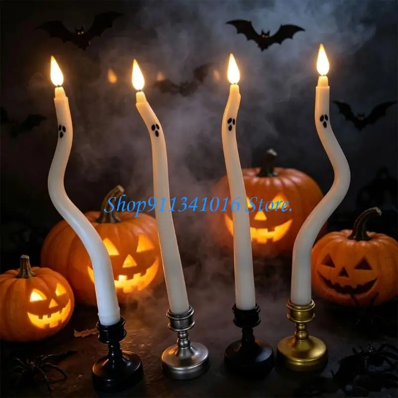 Halloween Ghosty Flameless Taper Seasonal Character Light Plastic Items