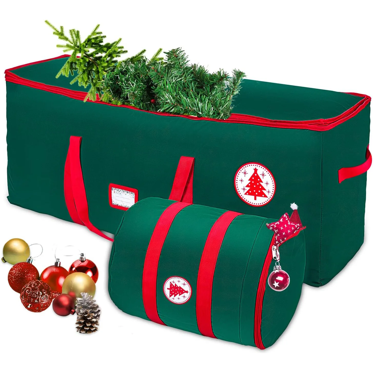 Christmas Tree Storage Bag Waterproof Durable Christmas Tree Organizer 600D Oxford No Christmas Tree With Strong Handles