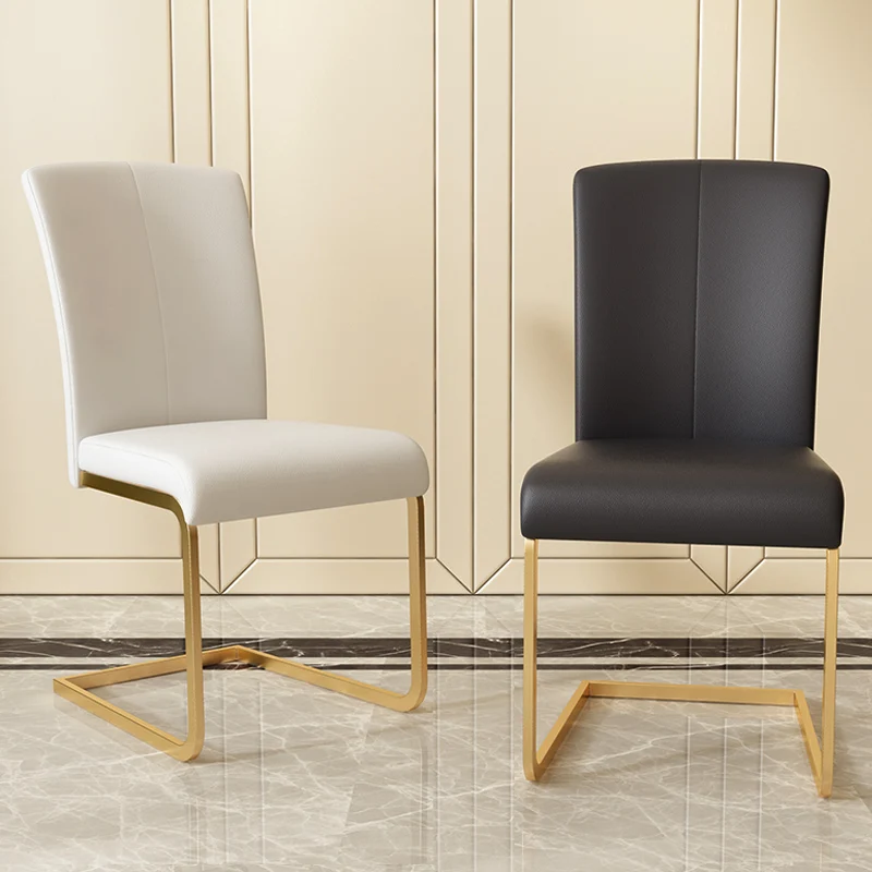 Postmodern Luxury Dining Chair, Simple Home Restaurant Fashion Backrest Creative Leather Chair image 2
