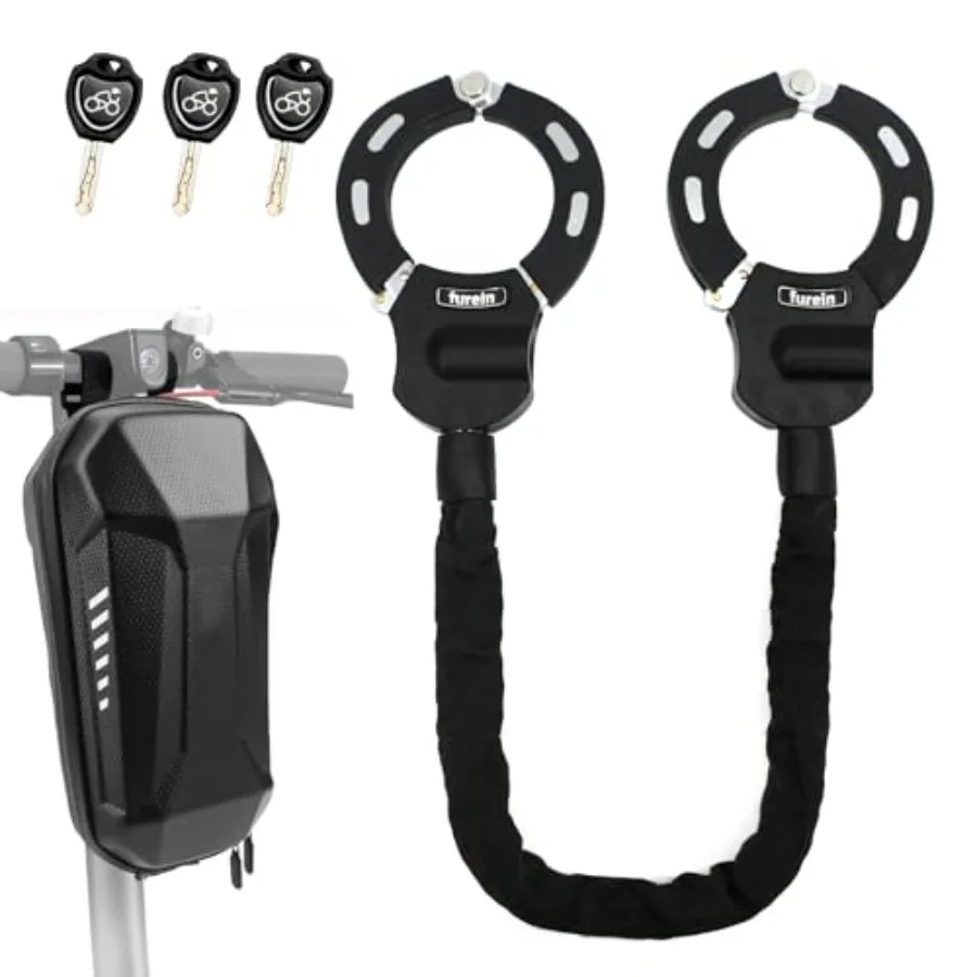 

Heavy Duty 35.8 inch Anti-Theft Electric Scooter Lock with Integrated Scooter Bag and 3 Keys High Security Bike Lock Suitable f