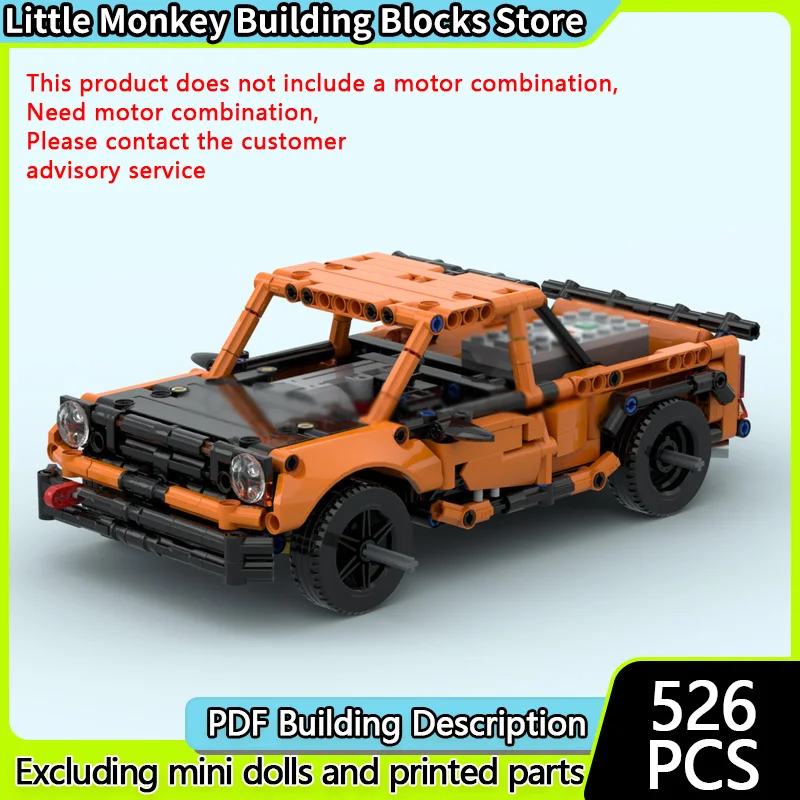 Speed Racing Car Model MOC Building Bricks High-Performance Pickup Truck Modular Technology Children Holiday Gifts Assemble Toys