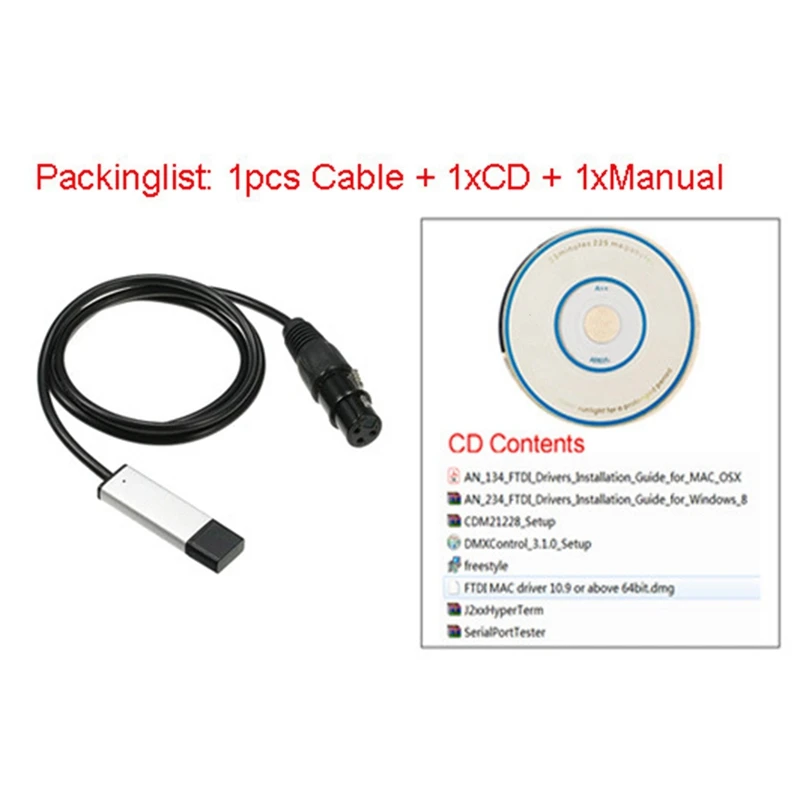 RS485 DMX512 Converter Cable Stage Lighting Controller Adapter Equipment LED Control Cable