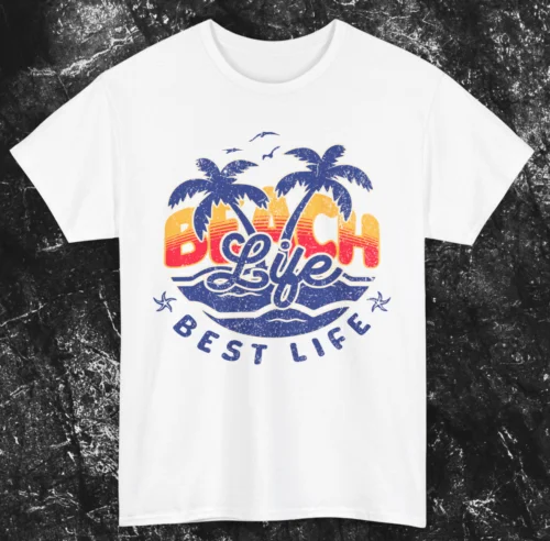 T-Shirt Beach Shirt Urlaub Surfbrett Wellen Beach Life Sea Required