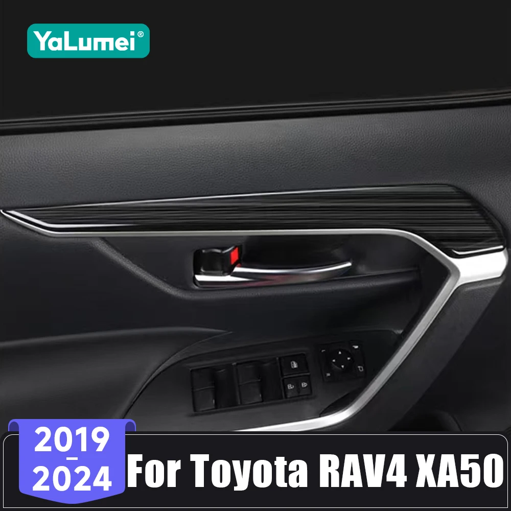 Für Toyota RAV4 XA50 RAV4 Hybrid 2019 2020 2021 2022 2023 2024 Edelstahl Auto Tür Armlehne Trim Streifen Dekoration rahmen Abdeckung
