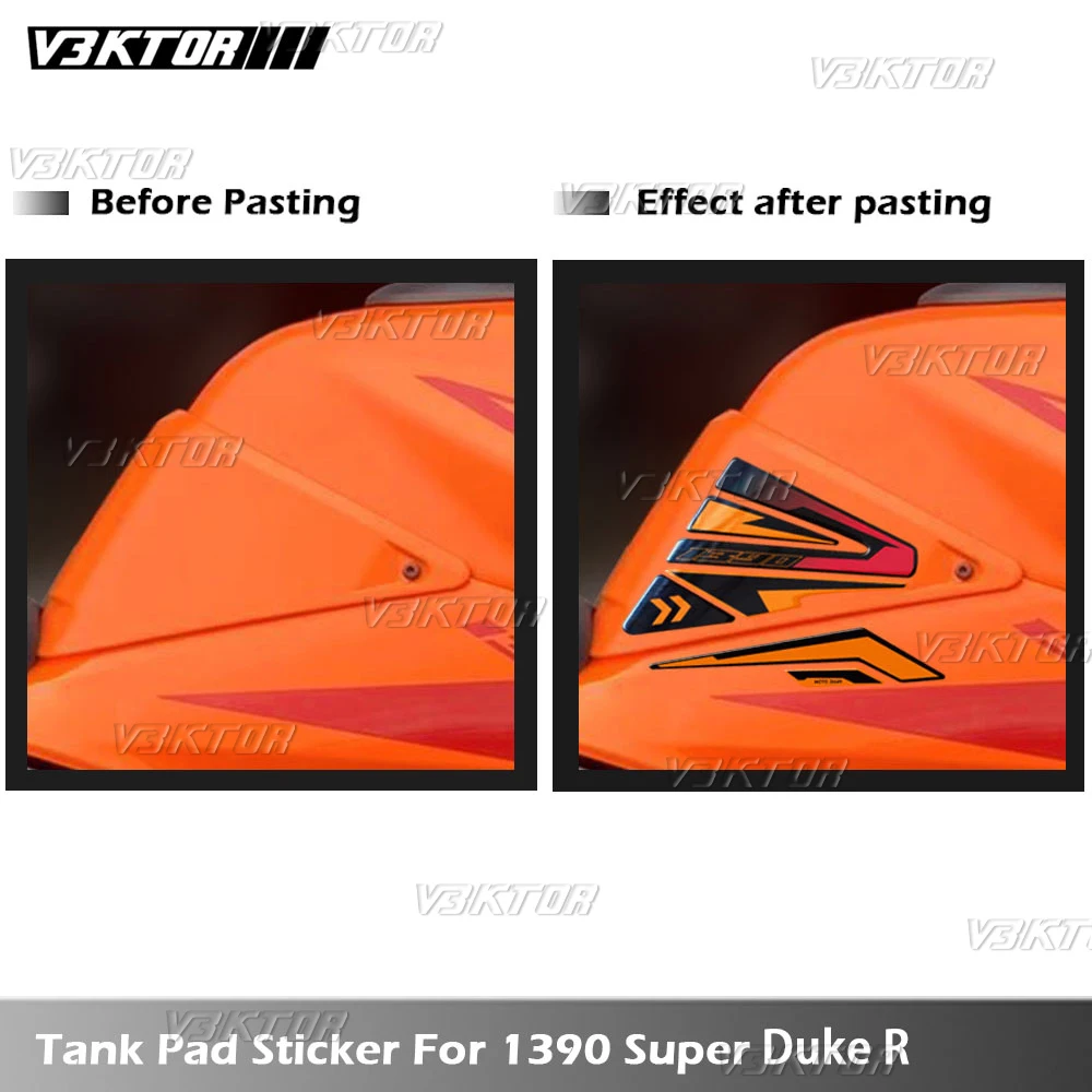 Motorcycle Fuel Tank Sticker Oil Gas Cap 3D Decal Cover Protector Waterproof For KTM 1390 Super Duke R EVO 2024