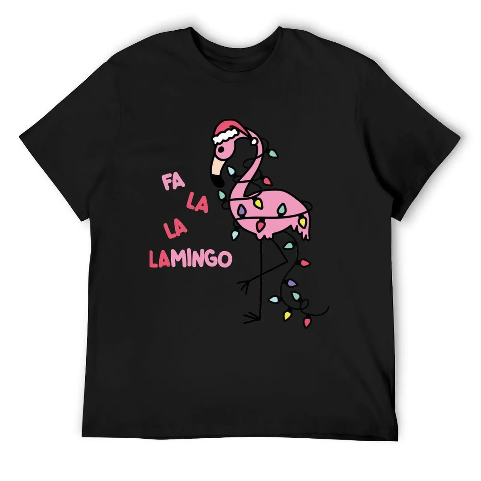 

Christmas Flamingo T-Shirt anime t shirts cotton graphic tees T-shirts for men cotton