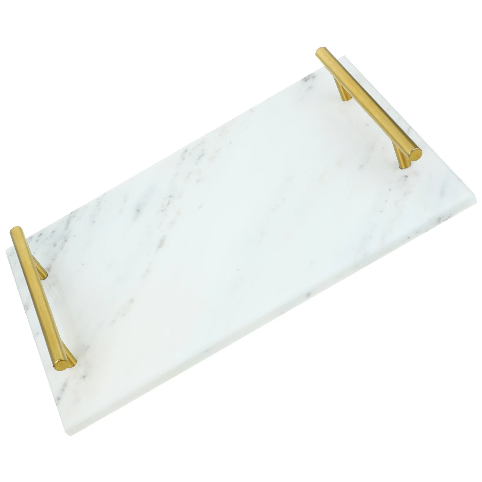 Marble Tray Handle Dried Fruit Platter Snack Dessert Plates Appetizer Kitchen Tableware Decorative Design Compact Size