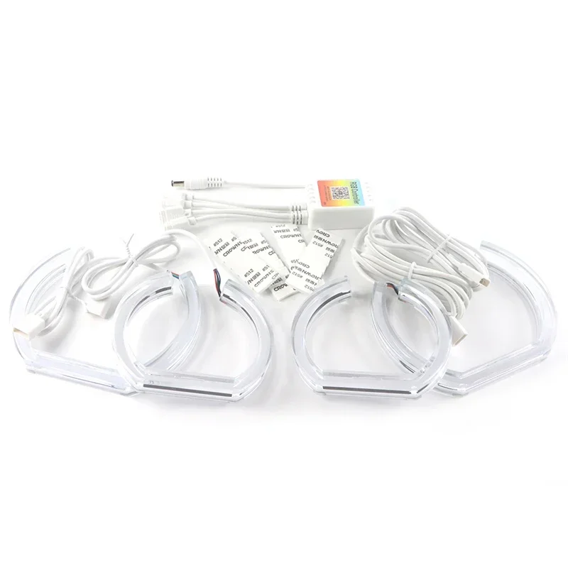 RGB multi colors Light Rings APP control DRL LED Angel Eyes Kit  for BMW 3 series E90 E91 facelift 2009-2012 Halogen headlight