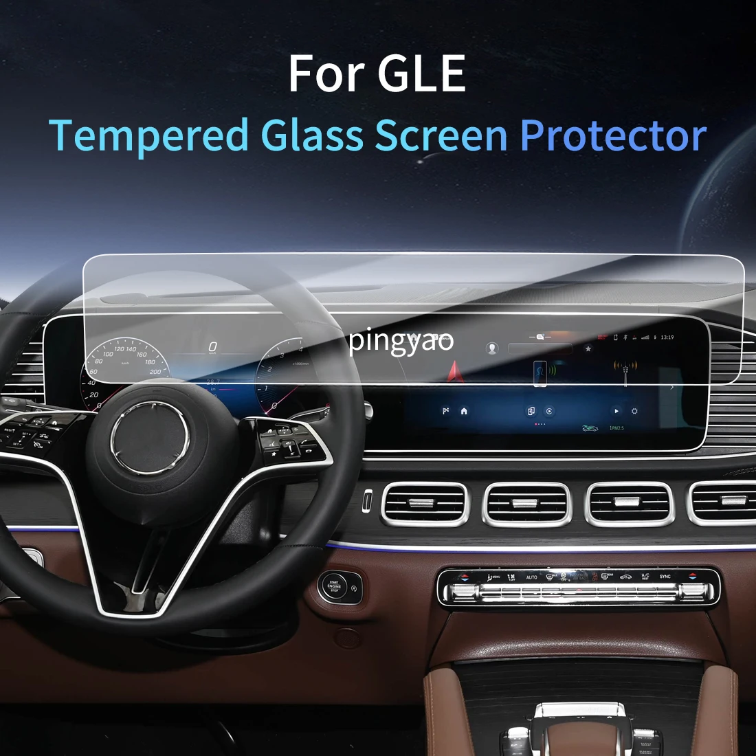 

Car Sticker Screen Protector Navigation Display Tempered Glass Protective Film Car Vehicle For Benz 26 GLE