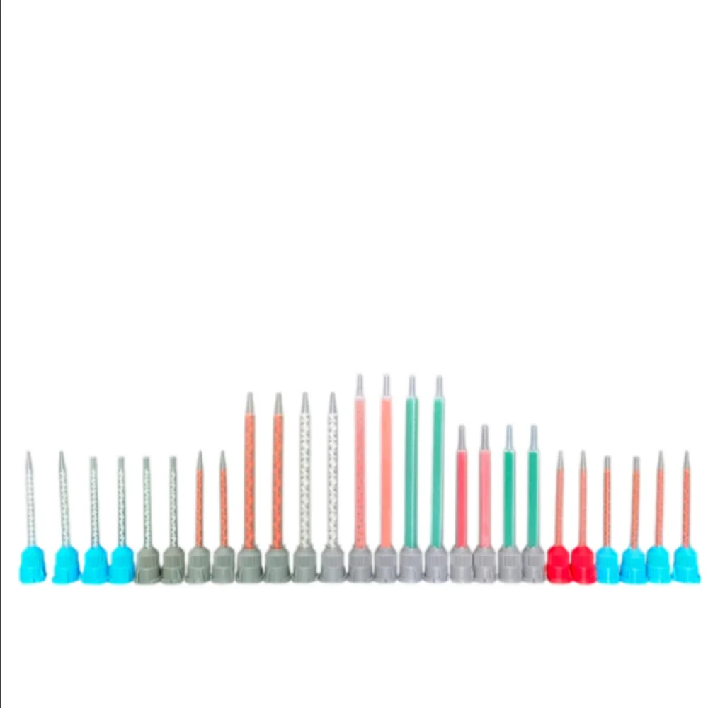 

MBQ 05-16L MB05-24L MB3.2-16S MBQH06-24 1:1 10:1 Пластиковые зеленые квадратные насадки для смешивания клея Насадки для трубок для смешивания клея Статический смеситель