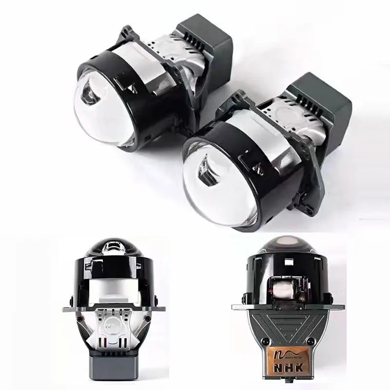 جديد NHK عدسة LED مباشرة كوب مزدوج ثنائي جهاز عرض (بروجكتور) ليد 3.0 بوصة 50 واط 55 واط 6000 كيلو جودة عالية مصباح ليد كشافات