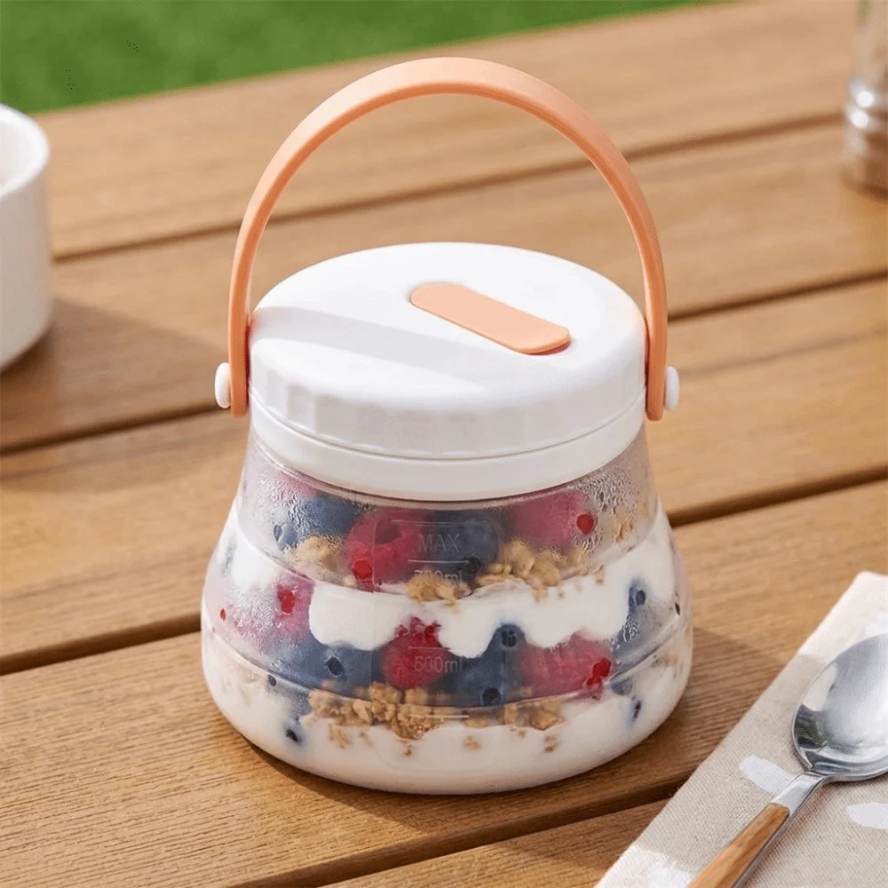 800/1200/1500ml Fresh Keeping Bucket Heat Resistant Leak-Proof Silicone Food Storage Container with Scale with Handle Kimchi Jar