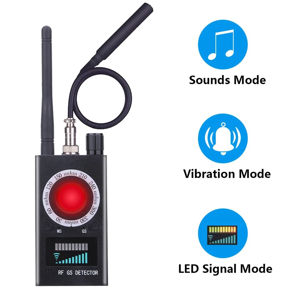 K18 Detector multifunción Anti-Bug Audio SPY Camera, buscador GSM, lente de señal GPS, localizador RF, rastreador, detección, cámara inalámbrica