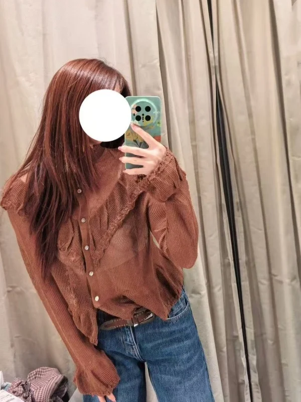 

Sweet Sle с высоким воротником, романтическая мода, вязаная верхняя одежда, женское новое поступление, осень 2022, длинное длинное волокно из полиэфирного волокна...