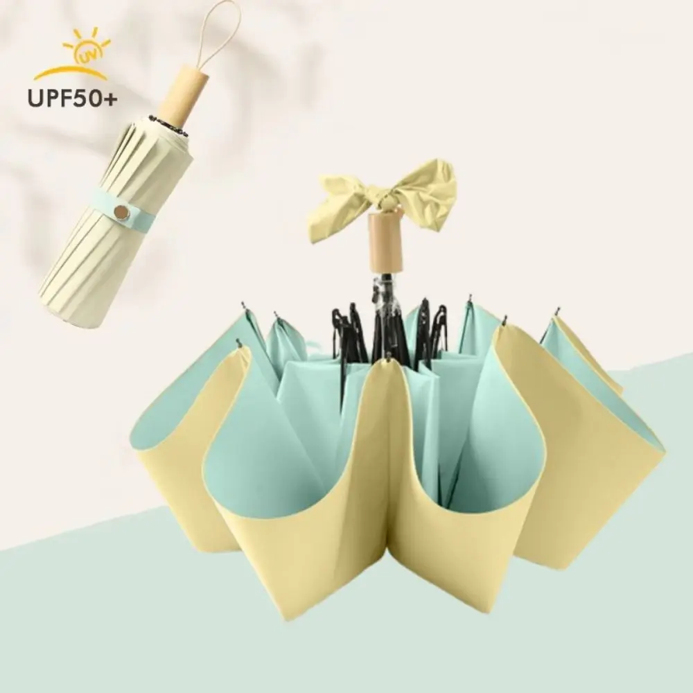 

UV Protection Color Glue Umbrella Thickened All-weather Rain or Shine Mini Sun Umbrella Lightweight High-Density Fabric