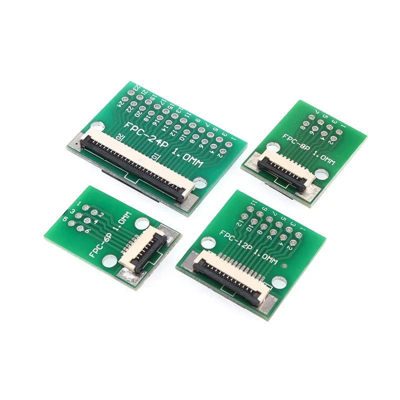 1PCS FPC/FFC Adapter Board Flip Type 0.5/1.0MM to 2.54MM Soldered Connector 4/5/6/8/10/12/14/16/20/26/3040/45/50/60 Pin