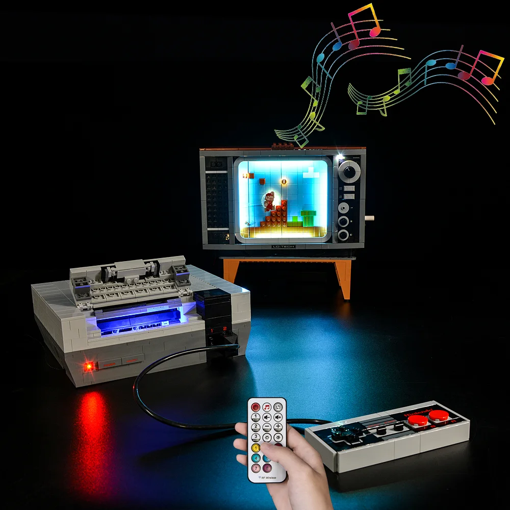 

Набор светодиодного освещения, подходящий для развлекательной системы LEGO Nintendo NES 71374, супер комплект освещения, без модели