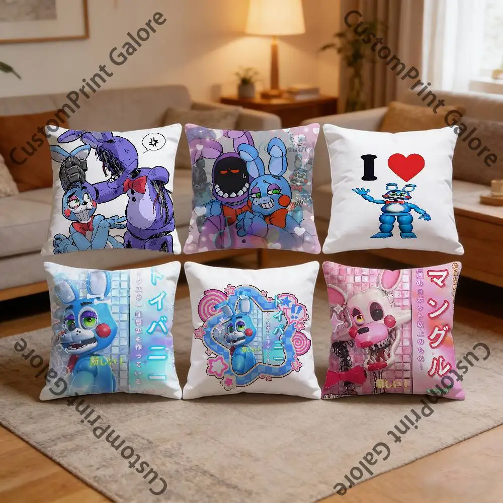 

W-FnafS 2 Square Throw Pillow Cover Multiple Sizes Soft for Sofa Bedroom Living Room Home Decorative