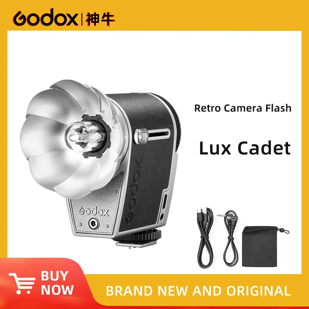 

Godox Lux Cadet Retro Camera Flash Speedlite Trigger Built-In Rechargeable Battery for Canon Nikon Fujifilm Olympus Sony Camera