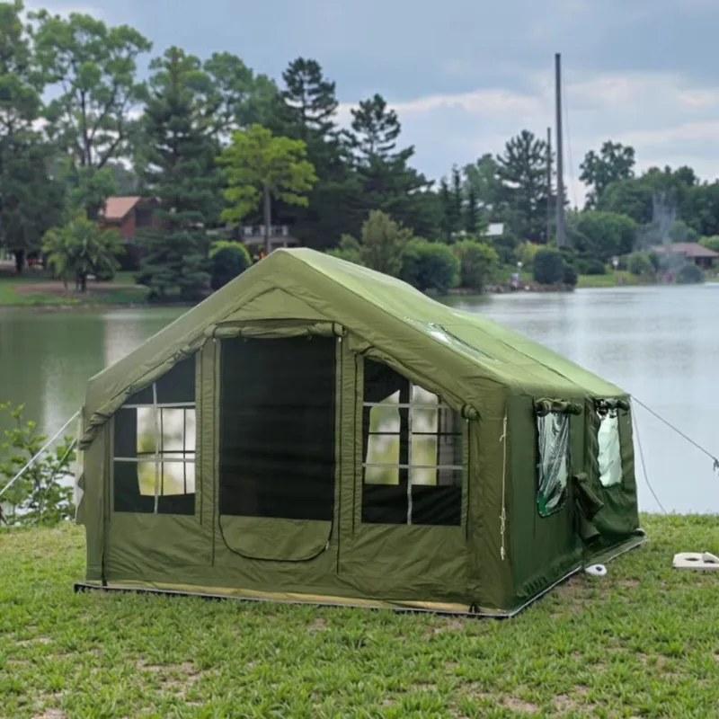 

2025 Custom Large Luxury Outdoor Waterproof Air Tent Portable Oxford Inflatable Party Tent For Family Camping