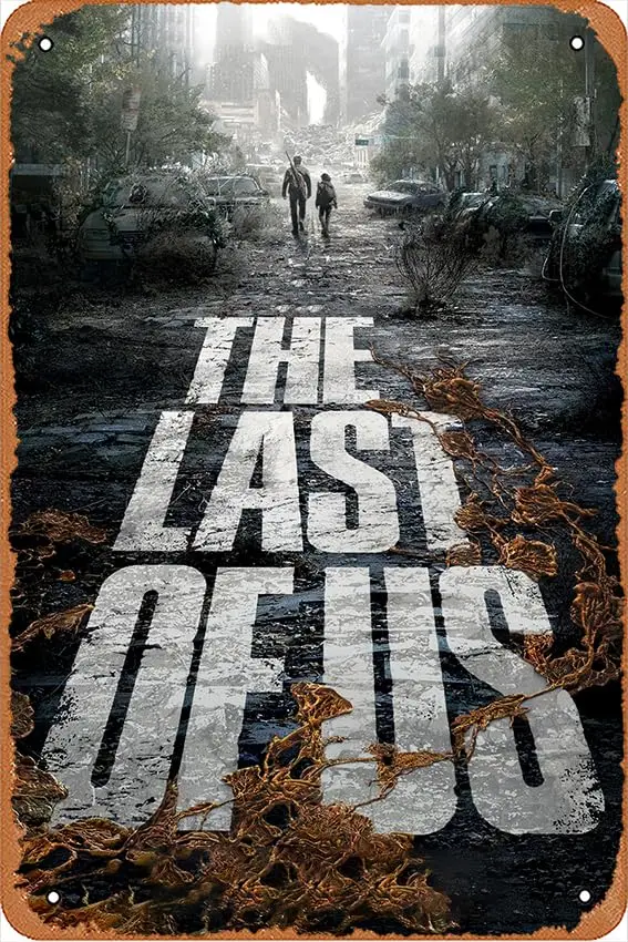 The Last Of Us Posters Joel And Ellie Game Posters Metal Sign Tin Metal Retro Wall Decor for Home,Street,Gate,Bars,Club,Restaura