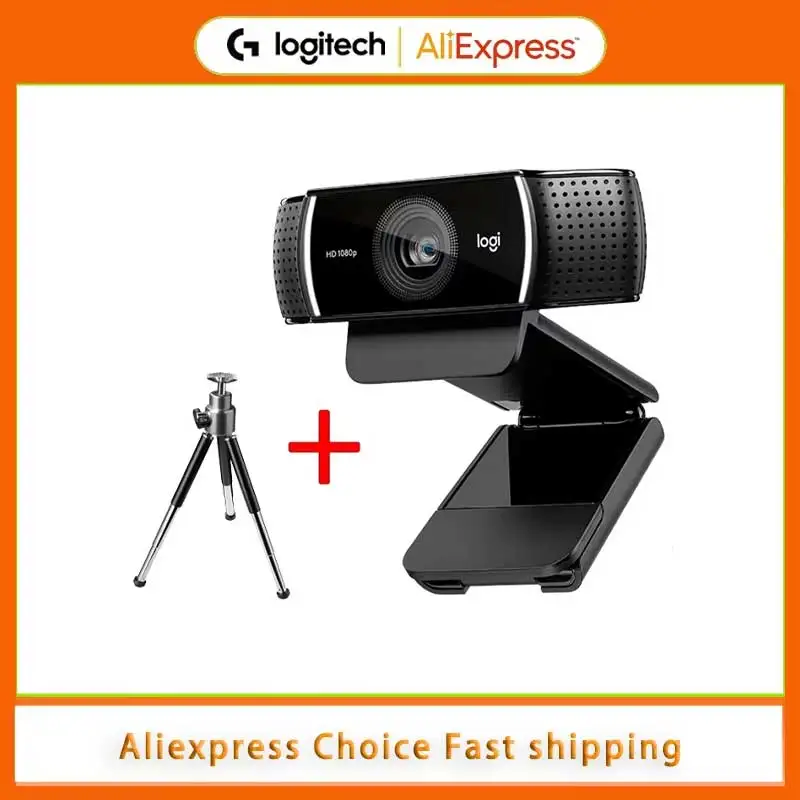 Logitech C922 Pro HD-Webcam 1080P Autofokus Integriertes Mikrofon Stream HD-Anker-Webcam mit Stativ