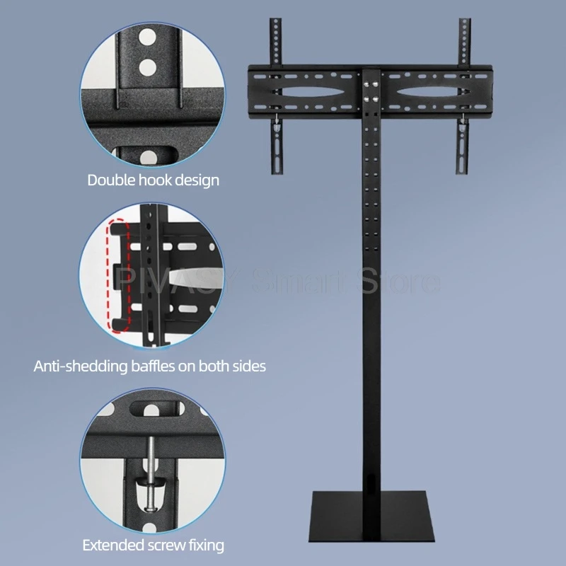 Supporto per TV per televisori da 32 a 60 pollici Accessori per home theater con base in acciaio laminato a freddo robusto e regolabile in altezza a 11 livelli
