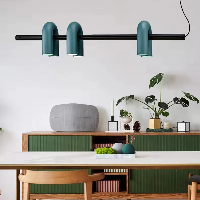 Chandelier Orange Blue Gray Black Metal for Dining Room Kitchen Bar Shop Pendant Lamp Cord Adjustable 2026