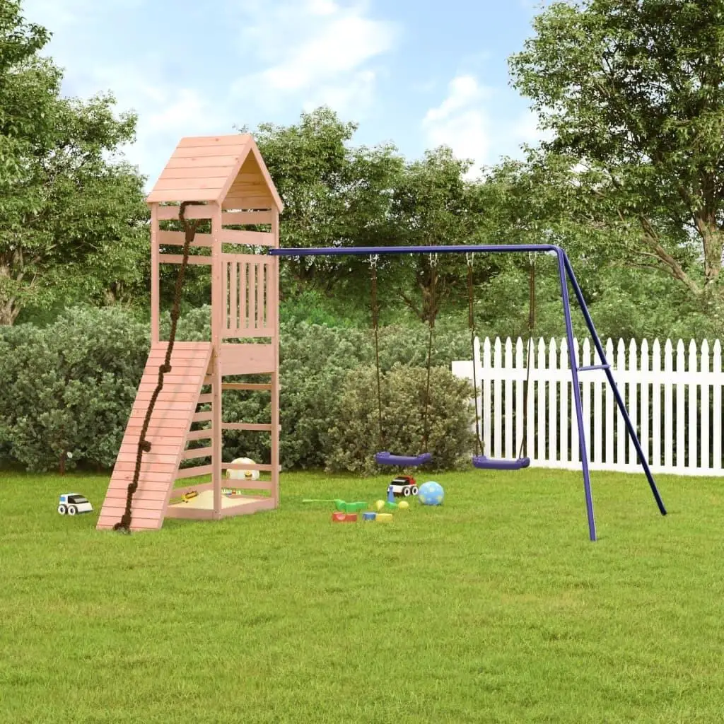 Solid Wood Douglas Outdoor Playset for Kids - Durable & Safe Backyard Play Equipment