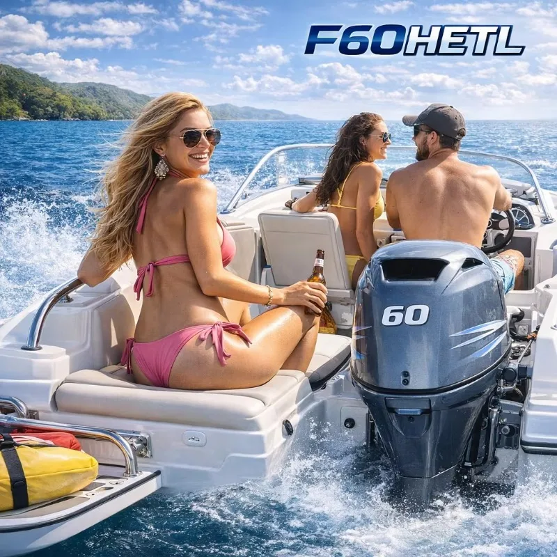 F60HETL 60HP Outboard Motor Ideal for Fishing Boats Family Trips and Water Recreation