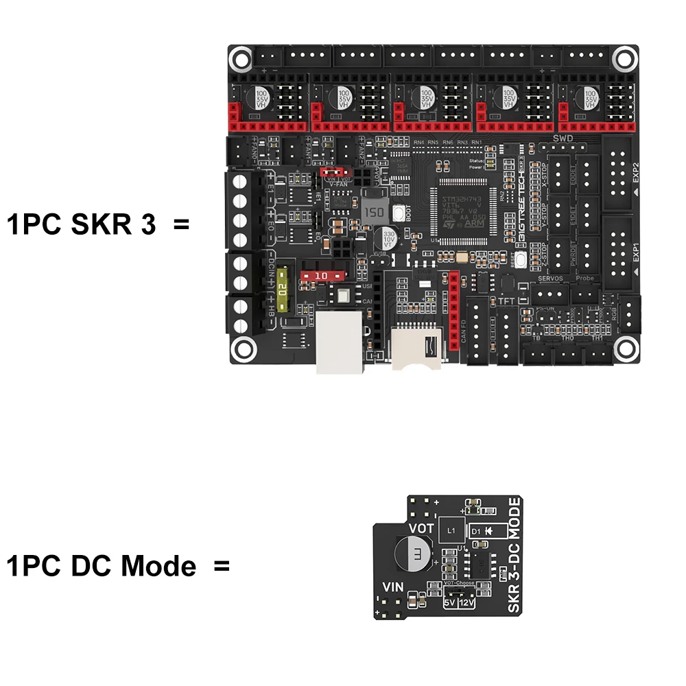Bigtreetech Btt Skr 3 32bit Control Board Tmc2209 Ez5160 Pro Drive Raspberry Pi Upgrade Skrv1.4 Turbo Moederbord Voor Ender3/5