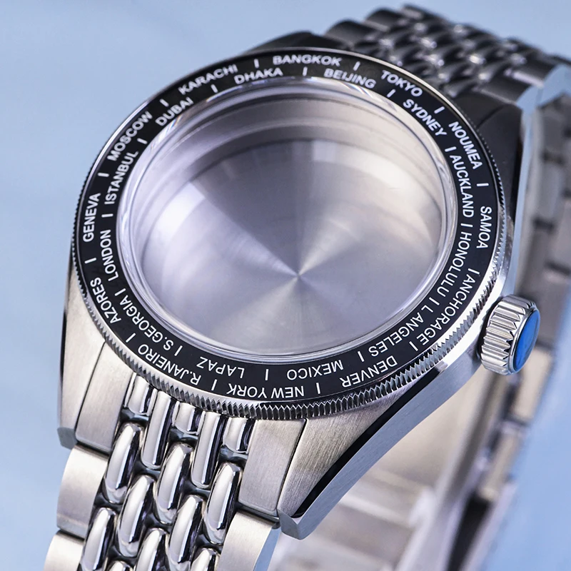 

GMT Watch Case HEIMDALLR Stainless Steel Diver watch Sapphire Glass 20Bar Waterproof Fit Seiko mod For NH34 Automatic Movement